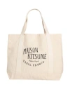 Maison Kitsuné Woman Handbag Beige Size - Cotton In Beige