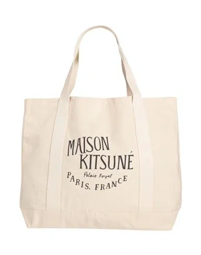 Maison Kitsuné Woman Handbag Beige Size - Cotton