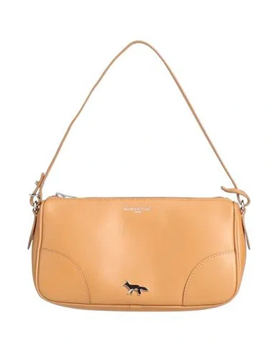 Maison Kitsuné Woman Handbag Camel Size - Cow Leather In Neutral