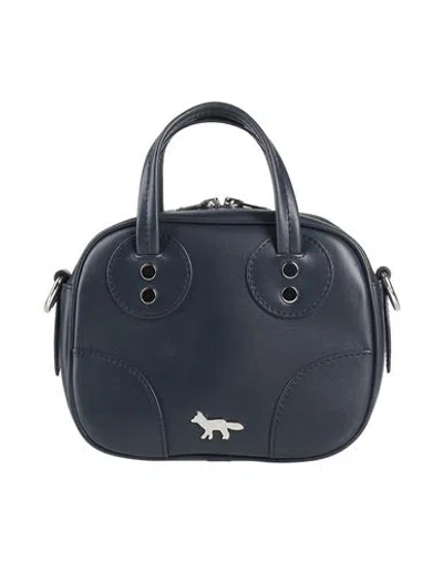 Maison Kitsuné Woman Handbag Midnight Blue Size - Cow Leather