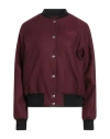 Maison Kitsuné Woman Jacket Burgundy Size M Wool, Polyamide, Cotton, Elastane In Burgundy