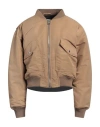 Maison Kitsuné Woman Jacket Khaki Size L Polyamide In Beige