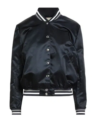 Maison Kitsuné Woman Jacket Midnight Blue Size L Polyamide