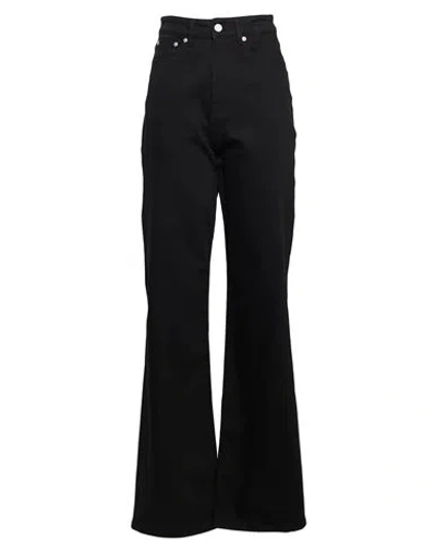 Maison Kitsuné Woman Jeans Black Size 31 Cotton, Elastane