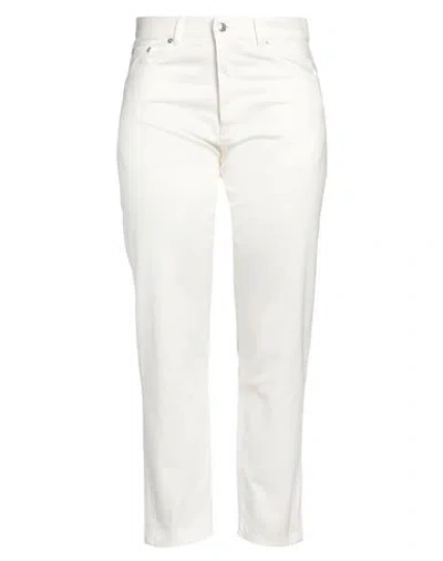 Maison Kitsuné Man Jeans White Size 32 Cotton