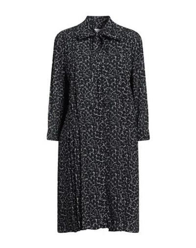Maison Kitsuné Woman Midi Dress Midnight Blue Size 8 Viscose