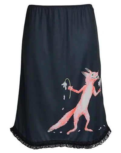 Maison Kitsuné Woman Midi Skirt Black Size L Polyester