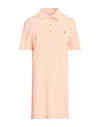 Maison Kitsuné Woman Mini Dress Apricot Size Xs Cotton In Orange