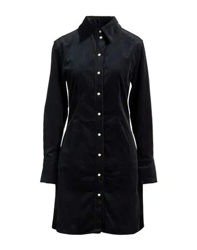 Maison Kitsuné Woman Mini Dress Deep Teal Size 6 Cotton In Black