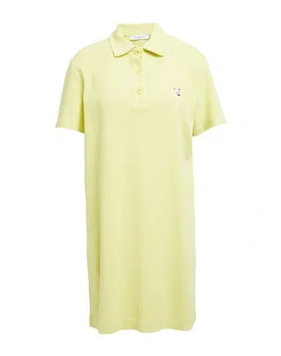 Maison Kitsuné Woman Mini Dress Pastel Yellow Size S Cotton