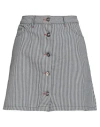 Maison Kitsuné Woman Mini Skirt Navy Size 10 Cotton In Gray