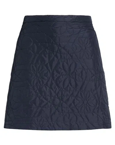 Maison Kitsuné Woman Mini Skirt Navy Size 6 Polyester In Blue