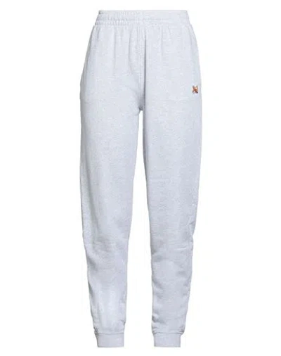 Maison Kitsuné Woman Pants Light Grey Size S Cotton In White