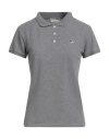 Maison Kitsuné Woman Polo Shirt Grey Size S Cotton In Gray