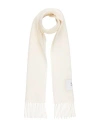 Maison Kitsuné Woman Scarf Ivory Size - Alpaca Wool, Polyamide In Neutral