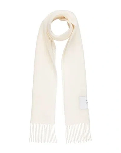Maison Kitsuné Woman Scarf Ivory Size - Alpaca Wool, Polyamide In Neutral