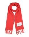 Maison Kitsuné Woman Scarf Tomato Red Size - Alpaca Wool, Polyamide In Pattern