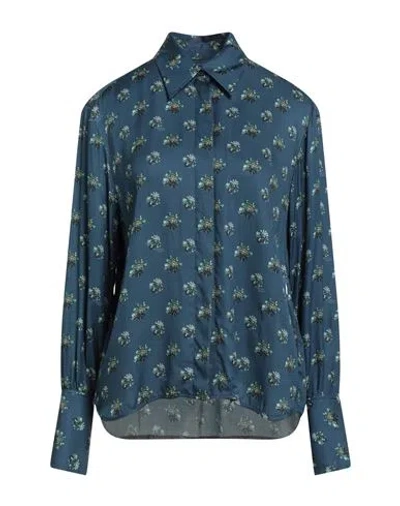 Maison Kitsuné Woman Shirt Blue Size 12 Viscose