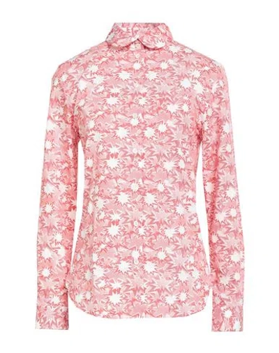 Maison Kitsuné Woman Shirt Brick Size 10 Cotton In Red
