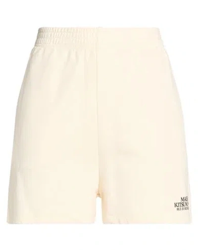 Maison Kitsuné Woman Shorts & Bermuda Shorts Ivory Size L Cotton In White