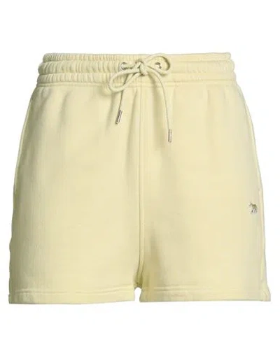 Maison Kitsuné Woman Shorts & Bermuda Shorts Pastel Yellow Size L Cotton In Neutral
