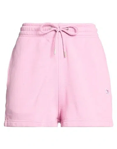 Maison Kitsuné Woman Shorts & Bermuda Shorts Pink Size M Cotton