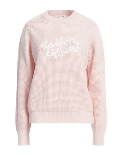 Maison Kitsuné Woman Sweater Blush Size L Wool In Pink