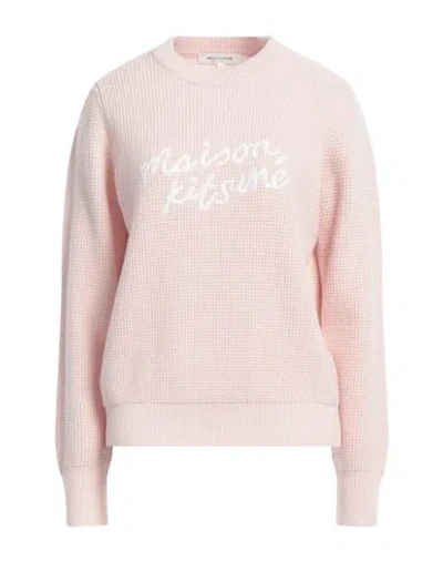 Maison Kitsuné Woman Sweater Blush Size S Wool In Pink
