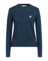 Maison Kitsuné Woman Sweater Deep Teal Size S Wool In Green