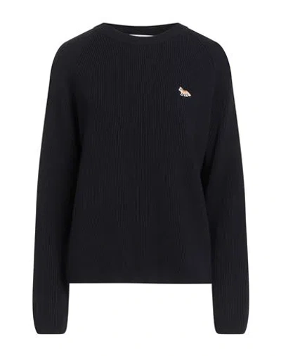 Maison Kitsuné Woman Sweater Midnight Blue Size Xl Cotton, Wool
