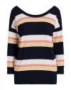 Maison Kitsuné Woman Sweater Navy Size L Wool In Black