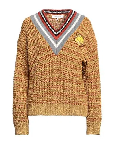 Maison Kitsuné Woman Sweater Ocher Size M Cotton, Wool In Yellow