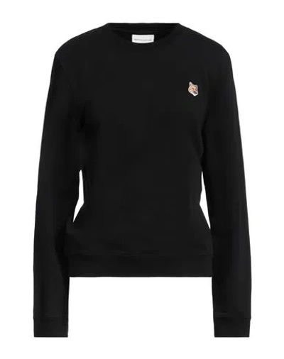 MAISON KITSUNÉ MAISON KITSUNÉ WOMAN SWEATSHIRT BLACK SIZE L COTTON