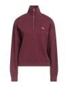 Maison Kitsuné Woman Sweatshirt Burgundy Size Xs Cotton
