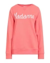 Maison Kitsuné Woman Sweatshirt Coral Size L Cotton In Red