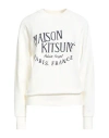 Maison Kitsuné Woman Sweatshirt Cream Size Xs Cotton In White