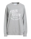 Maison Kitsuné Woman Sweatshirt Grey Size L Cotton In Gray