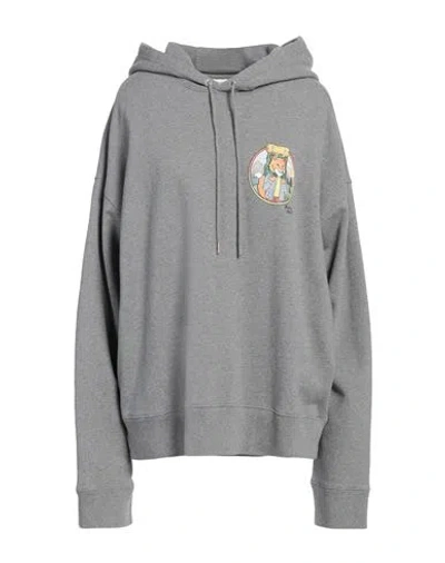Maison Kitsuné Woman Sweatshirt Grey Size L Cotton