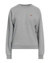 Maison Kitsuné Woman Sweatshirt Grey Size L Cotton