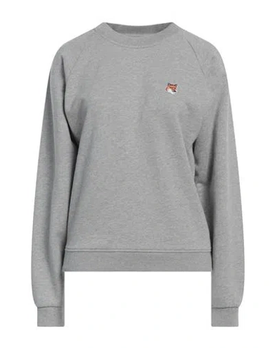 Maison Kitsuné Woman Sweatshirt Grey Size L Cotton