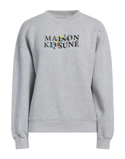 Maison Kitsuné Woman Sweatshirt Grey Size M Cotton