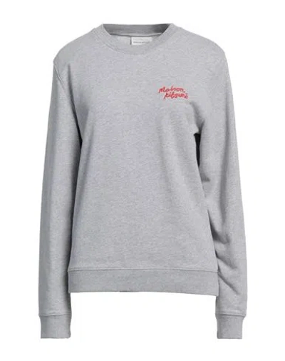 Maison Kitsuné Woman Sweatshirt Grey Size L Cotton