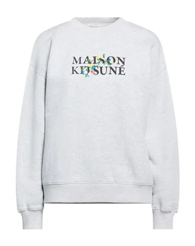 Maison Kitsuné Woman Sweatshirt Grey Size M Cotton In Gray