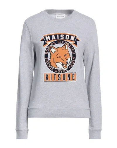Maison Kitsuné Woman Sweatshirt Grey Size S Cotton