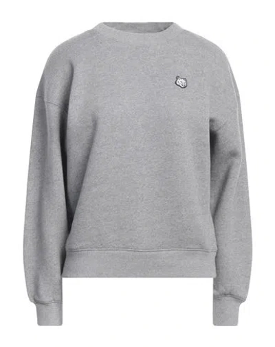 MAISON KITSUNÉ MAISON KITSUNÉ WOMAN SWEATSHIRT GREY SIZE S COTTON