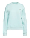 Maison Kitsuné Woman Sweatshirt Light Green Size M Cotton In Green