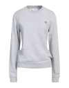 Maison Kitsuné Woman Sweatshirt Light Grey Size Xs Cotton