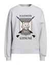 MAISON KITSUNÉ MAISON KITSUNÉ WOMAN SWEATSHIRT LIGHT GREY SIZE XS COTTON