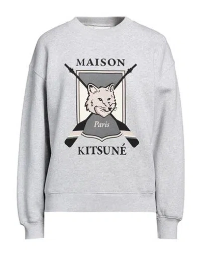 Maison Kitsuné Woman Sweatshirt Light Grey Size L Cotton