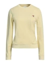 Maison Kitsuné Woman Sweatshirt Pastel Yellow Size L Cotton